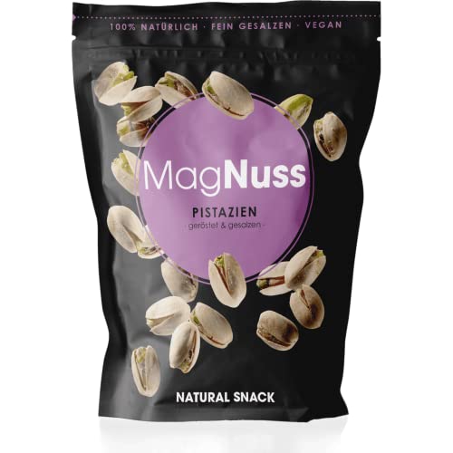 MagNuss Pistazien | geröstete und gesalzene Premium-Nüsse, ungeschält, 200g | vegan, glutenfrei von MagNuss