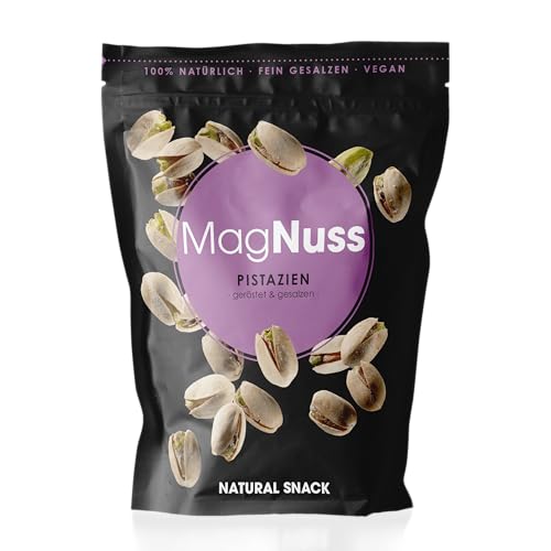 MagNuss Pistazien | geröstete und gesalzene Premium-Nüsse, ungeschält, 200g | vegan, glutenfrei von MagNuss