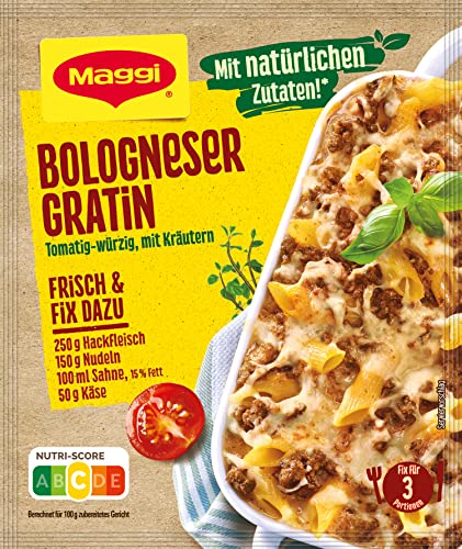 MAGGI Fix für Bologneser Gratin, Würzmischung, für 3 Portionen, 1er Pack (1 x 35g) von Maggi