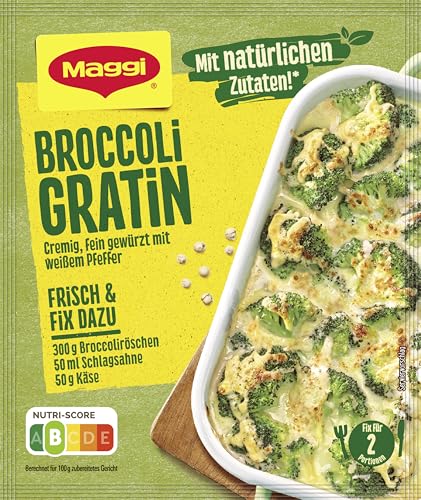 MAGGI Fix für Broccoli Gratin Würzmischung für 2 Portionen, 1er Pack (1 x 36g) von Maggi