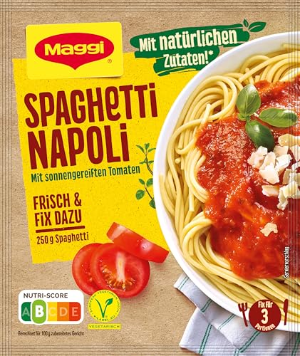 MAGGI Fix für Spaghetti Napoli, Würzmischung, mit natürlichen Zutaten*, für 3 Portionen (1 x 42g) von Maggi