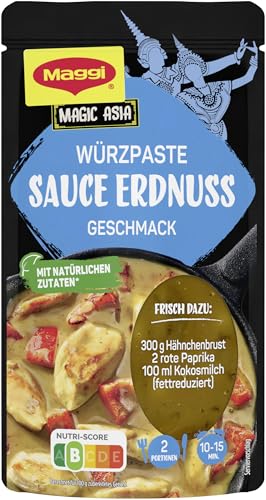 MAGGI Food Travel Würzpaste für Sauce Erdnuss Asian Style (Ohne Konservierungsstoffe, Vegetarisch) 1er Pack (1 x 65g) von Maggi