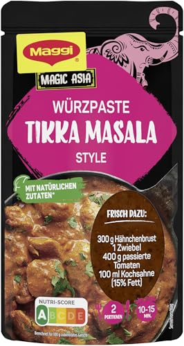 MAGGI Food Travel Würzpaste für Tikka Masala Style (Ohne Konservierungsstoffe, Vegetarisch) 1er Pack (1 x 65g) von Maggi