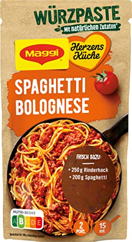 MAGGI Herzensküche Spaghetti Bolognese, Würzpaste für Spaghetti Bolognese, Vegan, 1er Pack (1 x 85g) von Maggi