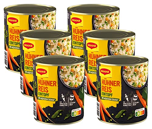 MAGGI Hühner Reis Eintopf, Fertiggericht für Topf & Mikrowelle, 6er Pack (6 x 800g) von Maggi