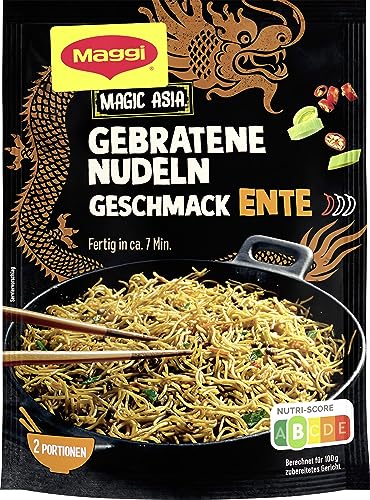 MAGGI Magic Asia Gebratene Nudeln Geschmack Ente, leckeres Fertiggericht, Instant-Nudeln, mit würziger Ente & Gemüsestückchen, asiatisch gewürzt, 1er Pack (1 x 119 g) von Maggi