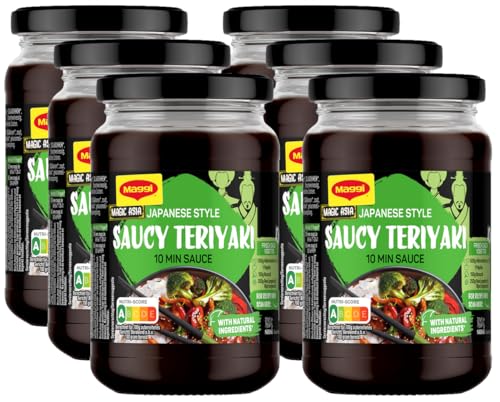 MAGGI Magic Asia Japanese Style Saucy Teriyaki 10 Min Sauce, fertige Teriyakisauce dickflüssig mit natürlichen Zutaten, 6er Pack (6 x 355g) von Maggi