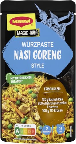 MAGGI Magic Asia Würzpaste für Nasi Goreng Style (Ohne Konservierungsstoffe, Vegetarisch), 1er Pack (1 x 65g) von Maggi