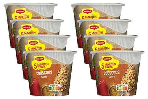 MAGGI Magic Orient Couscous Curry, leckeres Fertiggericht, Instant-Nudeln, aromatisch-pikant, mit Gemüse verfeinert, 8er Pack (8 x 70g) von Maggi