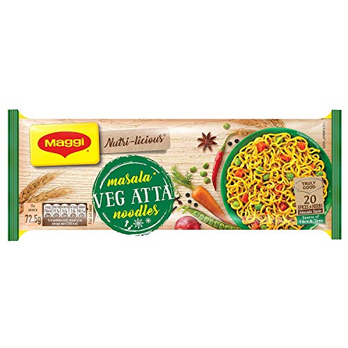 MAGGI NUTRI-Licious Masala Veg Atta Nudeln, 4 Stück, 290 g Beutel von Maggi