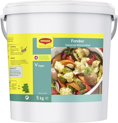 MAGGI Professional Fondor Universal-Würzmittel, keine kennzeichnungspflichtige Allergene, vegan, 1er Pack, (1 x 5kg Eimer) von Maggi