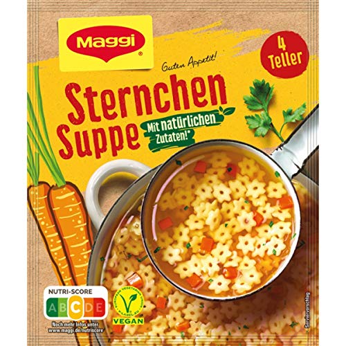 MAGGI Sternchensuppe mit natürlichen Zutaten 55g für 4 Teller von Maggi