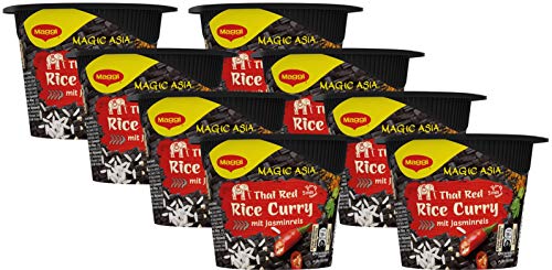 Maggi Asia Terrine - Thai Red Rice Curry mit Jasminreis, 8er Pack (8 x 45 g) von Maggi