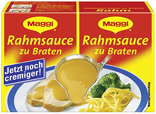 Maggi Delikatess Doppelpack Rahmsoße zu Braten, 18er Pack (18 x 500 ml Karton) von Maggi