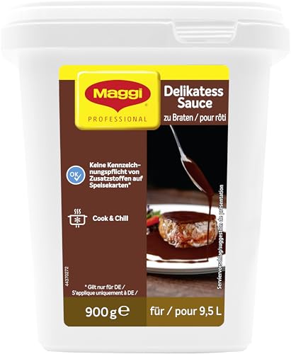 MAGGI Professional Delikatess Sauce zu Braten, vegetarisch, Ergiebigkeit 10L, 1erPack (900g GastroBox) von Maggi