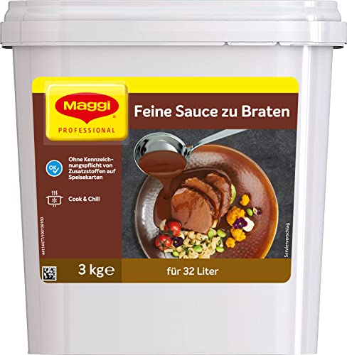 MAGGI Professional Feine Sauce zu Braten, vegan, Ergiebigkeit 32 L, 1er Pack (3 kg GastroBox) von Maggi