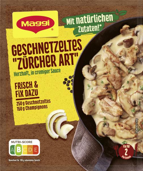 Maggi Fix für Geschnetzeltes Zürcher Art von Maggi