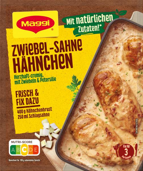 Maggi Fix für Zwiebel Sahne Hähnchen von Maggi