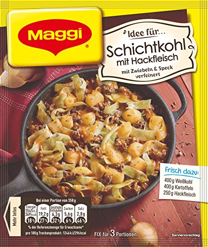 Maggi Fix und frisch für Schichtkohl mit Hackfleisch, 11er Pack (11 x 31 g) von Maggi