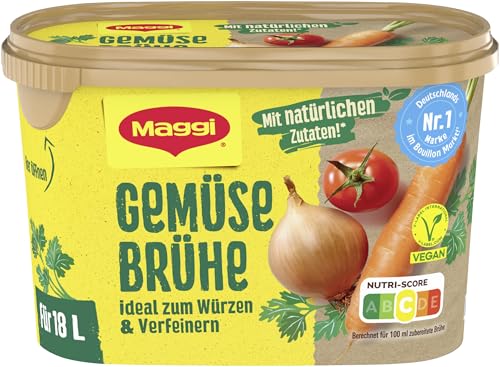 Maggi Gemüse Brühe, Universal-Würzmittel mit natürlichen Zutaten, 1er Pack (1 x 288g) von Maggi