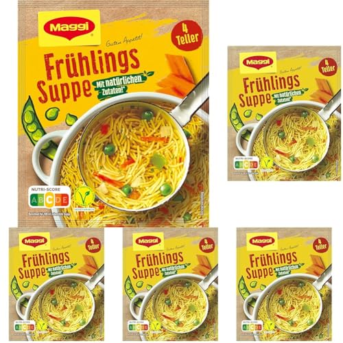 Maggi Guten Appetit, Frühlings Suppe, 63g Beutel, ergibt 4 Teller, 5er Pack (1 x 63g) von Maggi