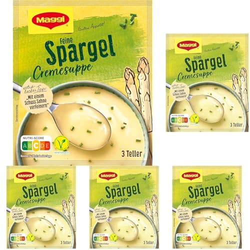 Maggi Guten Appetit, Spargel Cremesuppe, 60g Beutel, ergibt 3 Teller, 5er Pack (1 x 60g) von Maggi