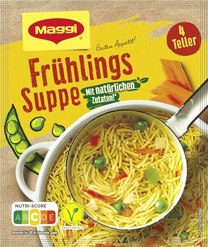 Maggi Guten Appetit, Frühlings Suppe, 63g Beutel, ergibt 4 Teller, 1er Pack (1 x 63g) von Maggi