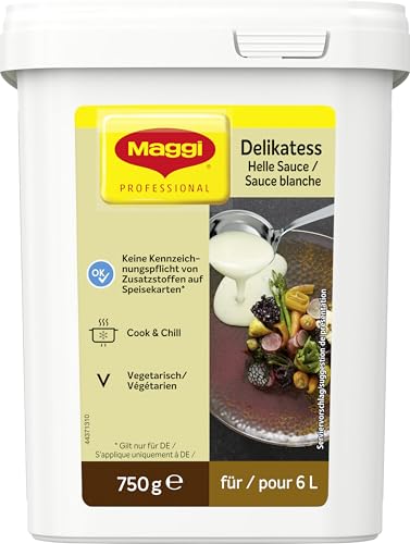 MAGGI Professional Helle Sauce, vegetarisch, Ergiebigkeit 6L, 1er Pack (750g GastroBox) von Maggi