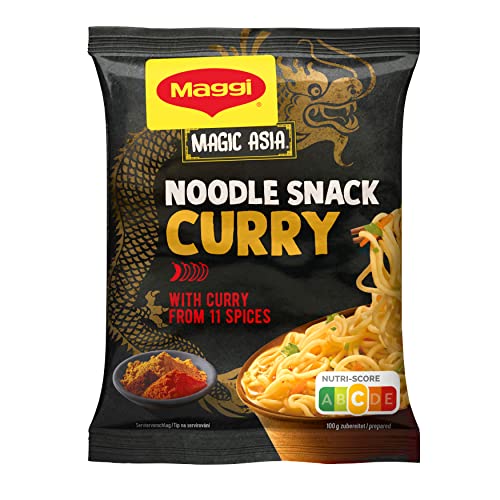 Maggi Magic Asia Instant Nudel Snack Curry, asiatisches Fertiggericht, 12er Pack (12 x 62g) von Maggi