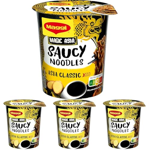 Maggi Magic Asia Saucy Noodles Asia Classic Cup, 4er Pack (1x75g) von Maggi