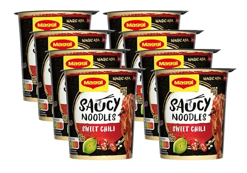 Maggi Magic Asia Saucy Noodles Sweet Chili, 8er Pack (8x75g) von Maggi