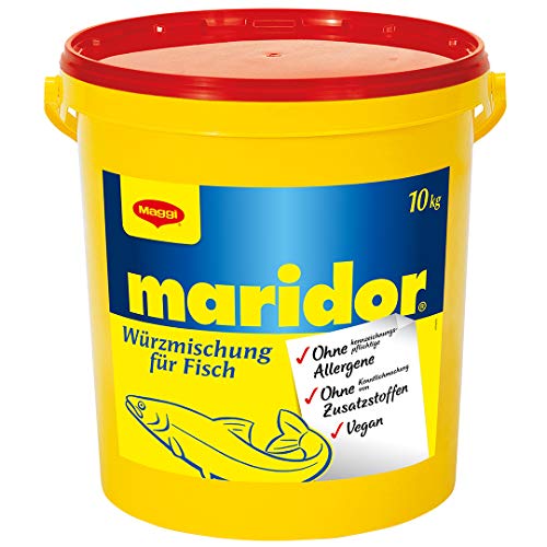 Maggi Maridor Würzmischung (o.k.A. für Fisch zum Kochen oder Braten und Grillen, Marinaden und Saucen, auch für Geflügel) 1er Pack (1 x 10kg Eimer) von Maggi