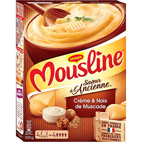 Maggi Mashed mousline Flavor alt Sahne und muskatnuss - 4 Beutel von 125 cl von Maggi