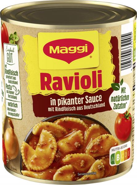 Maggi Ravioli in pikanter Sauce mit Fleisch von Maggi