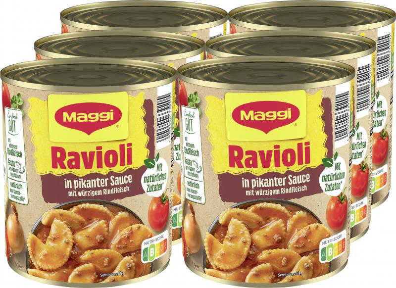 Maggi Ravioli in pikanter Sauce mit Fleisch von Maggi