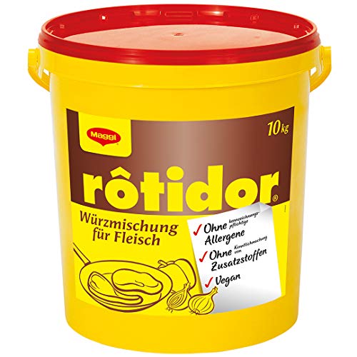 Maggi Rôtidor Universal Würzmischung (o.k.A. für Fleisch und Gemüse, Trockenmarinade zum Grillen und Braten) 1er Pack (1 x 10kg Eimer) von Maggi