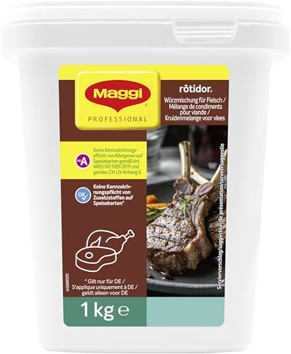 MAGGI Professional Rôtidor Universal Würzmischung o.k.A., für Fleisch und Geflügel, 1er Pack (1kg GastroBox) von Maggi