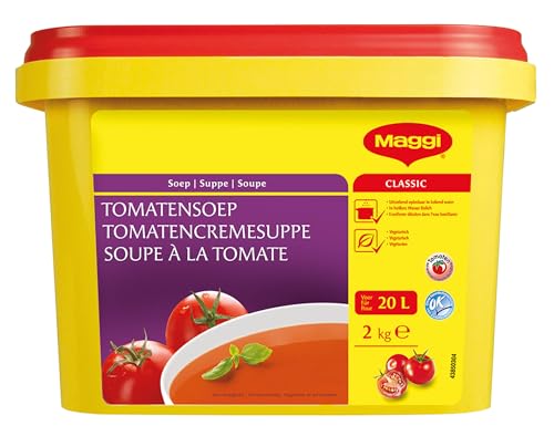 MAGGI Professional Tomatencremesuppe, vegetarisch, Ergiebigkeit 20L, 1er Pack (2kg ProfiBox) von Maggi