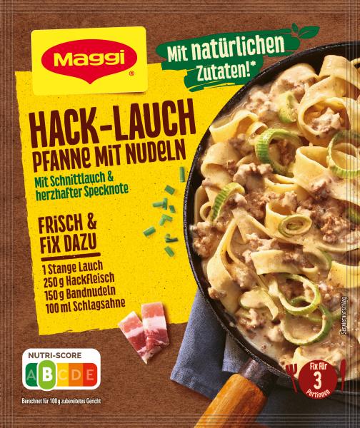 Maggi Fix für Hack-Lauch Pfanne mit Nudeln von Maggi