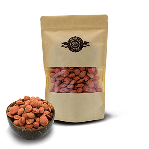 Magic Nuts Wasabi Erdnüsse Rot, geröstet,Studentenfutter, mit japanischem Meerrettich-Geschmack, knackig Wasabi Erdnuss (500g & 1kg) (1) von Magic Nuts