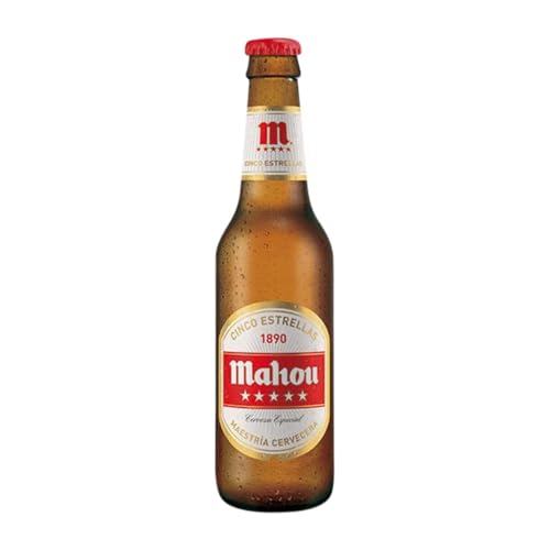 Bier 24 Einheiten Box Mahou 5 Estrellas Kleine Flasche 25 cl von Mahou SA