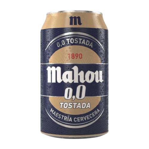 Bier 24 Einheiten Box Mahou Tostada 0,0 Alu-Dose 33 cl Sin Alcohol von Mahou SA