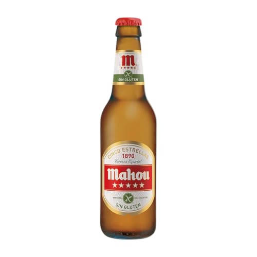 Bier 24 Einheiten Box Mahou sin Glúten Drittel-Liter-Flasche 33 cl von Mahou SA