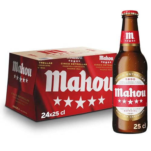 Bier Mahou 5 Sterne 24x25cl (Pack 24 Flaschen) von Mahou