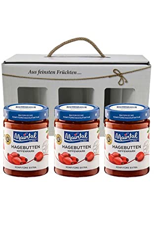 Maintal Geschenk/Geschenkset/Geschenkbox Hagebutten-Konfitüre extra, 3 x 340 g von Maintal Konfitüren GmbH