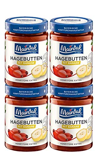 Set Hagebutten-Bananen-Konfitüre extra, 4 x 340 g von Maintal Konfitüren GmbH