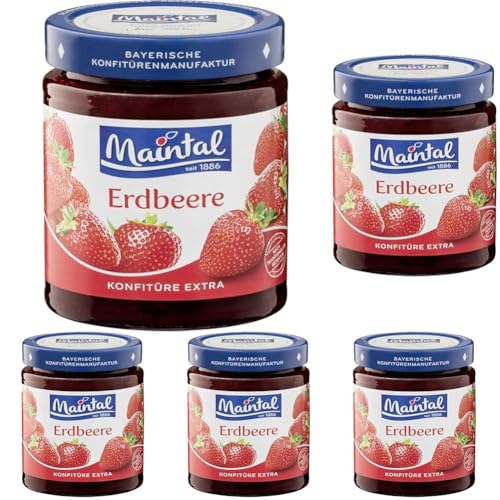 Maintal Konfitüre Erdbeere, 340 g (Packung mit 5) von Maintal