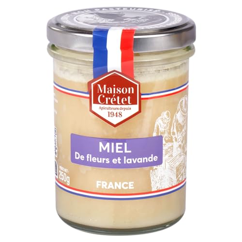 Maison Crétet | Honig aus Frankreich, Lavendelblüten, nicht pasteurisierter Honig, 100 % natürlich, Glastopf 250 g von Maison Crétet