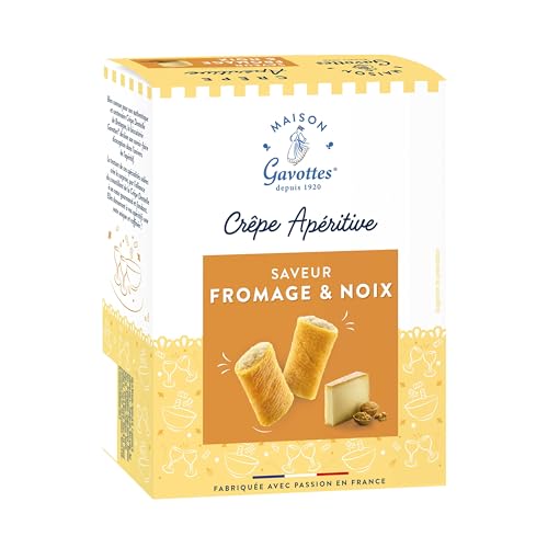 Maison Gavottes - kleine gefüllte Crêpes mit Comté - Nussfüllung - Millcrepes - 110g, Menge:14 Stück von Maison Gavottes