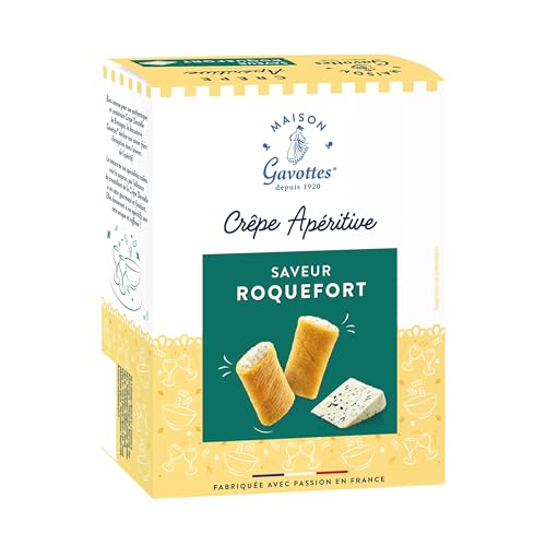 Maison Gavottes - kleine gefüllte Crêpes mit Roquefort Käsefüllung - Millcrepes - 110g, Menge:1 Stück von Maison Gavottes